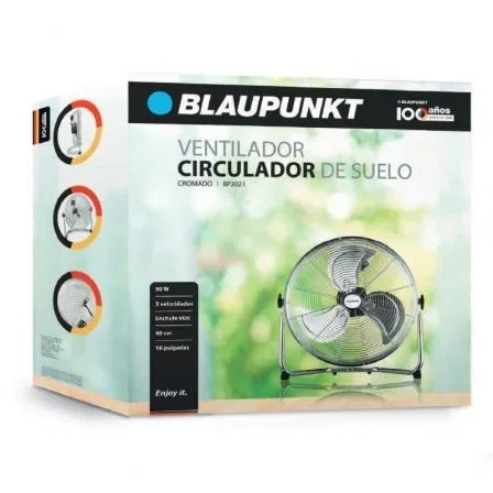 Blaupunkt Ventilador Industrial de Suelo Cromado 40cm 90W 3 Velocidades